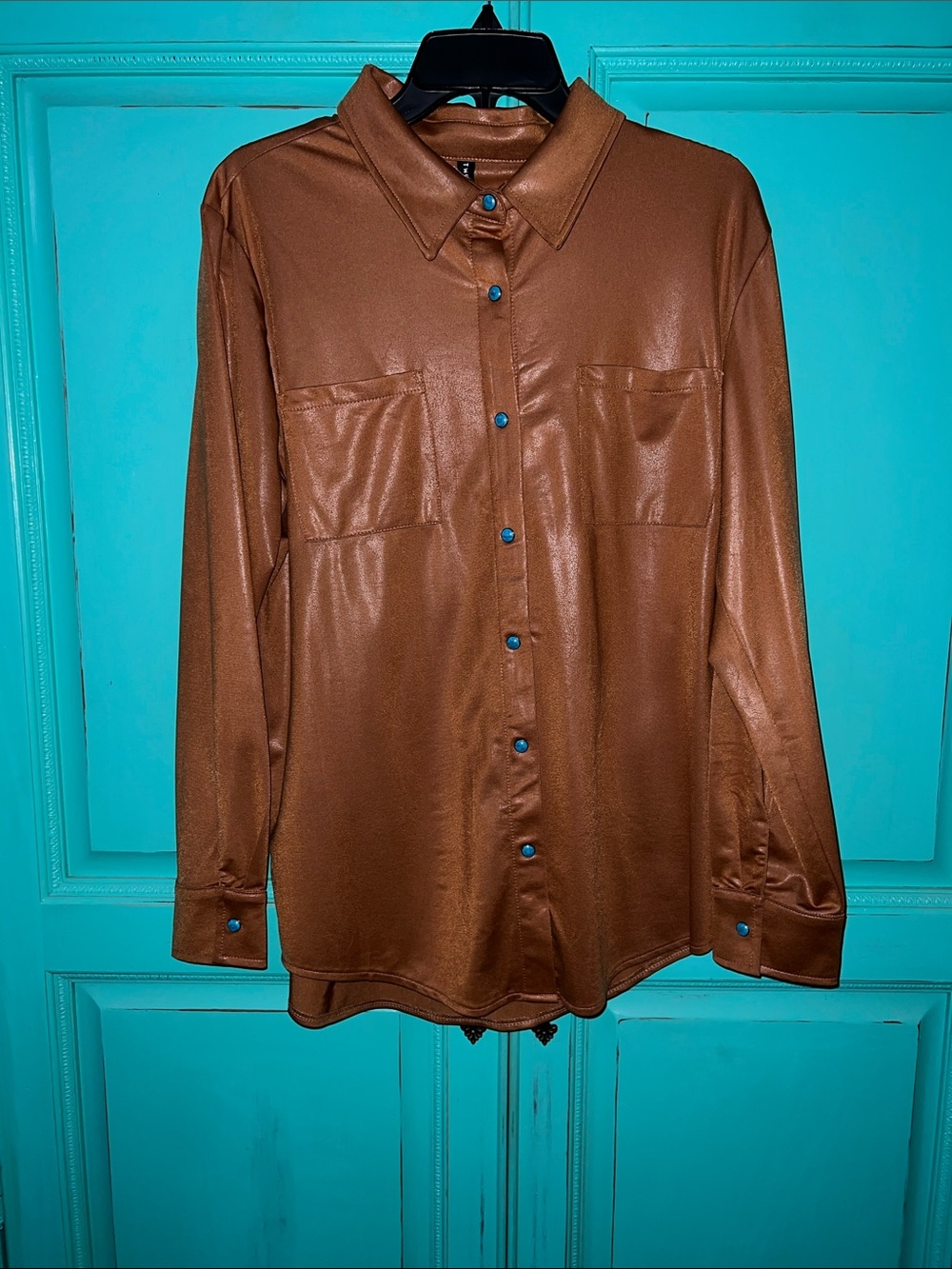 Women's Button-Down Shirt in Brown